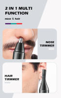 VGR Trimmer De Pelo Facial Y Nariz Recargable 2 En 1 Afeitadora Eléctrica Para Cejas Y Nariz V-613 Uso Doméstico - details 5