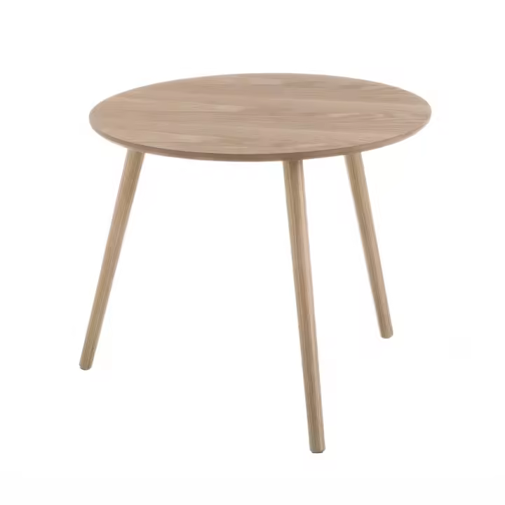 Mesita auxiliar de estilo nórdico marrón de Ø 60cm LOLAhome - 1