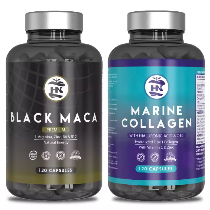 HN - Healthy Nutrition - Pack Maca Negra + Colágeno Marino – Fórmula Avanzada Bienestar 2 en 1 - 1