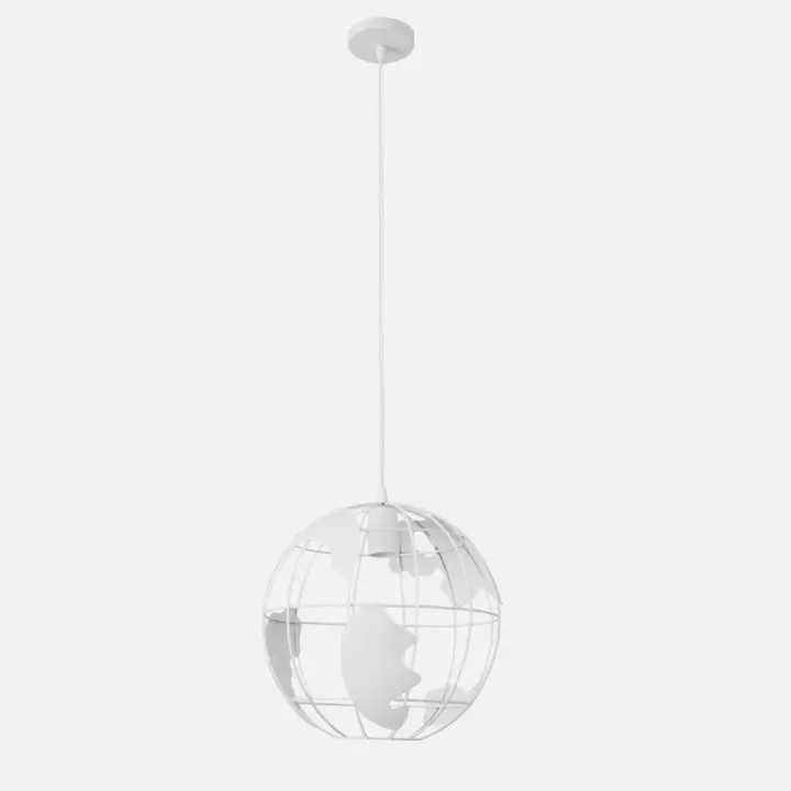 lampara Colgante fabrilamp modelo Orbe 1xe27,color Blanco Regx30x30 Cm - 1