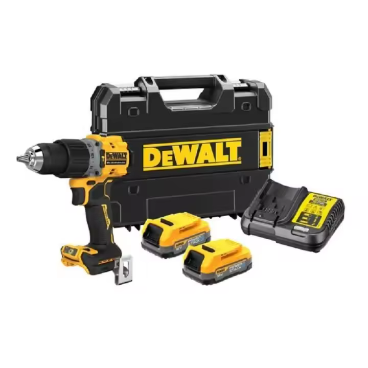 Taladro percutor compacto 18v powerstack sin escobillas dcd805e2t-qw - 1