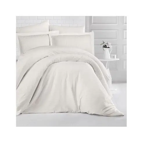 Dhestia Home Juego Funda Nórdica Stripe Satén 210 Hilos Algodón Turco - 1
