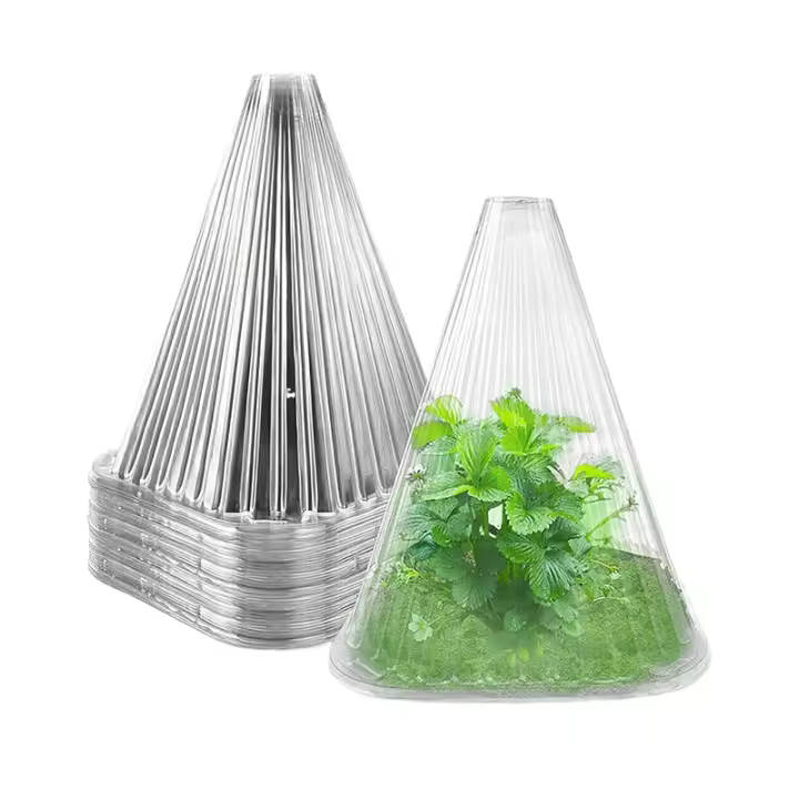 10pcs Caja De Crecimiento Protectora Para Plantas Reutilizable Cubierta De Tiempo En Forma Cuadrada Para Proteger De Pájaros Heladas Y Daño De Caracoles - 1