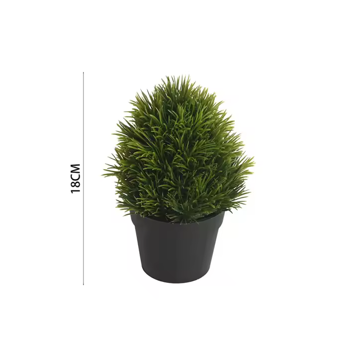 Poenia Arte Floral - Planta Bonsai Artificial en Maceta 18cm 2pcs - REF 631012 - Decoración Realista - Fácil Cuidado - Sin Mantenimiento - 1