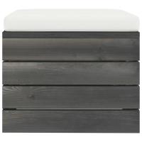 vidaXL Otomanas de palets de jardín 2 pzas cojines madera maciza pino - details 4