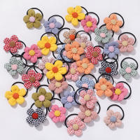 12Pcs Bolsa De Cinturones Elásticos Para Niñas Con Flores Hermosas Accesorios De Cabello Para Niños Amantes De Los Detalles - details 6