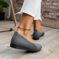 Zapatillas De Ballet Planas Para Mujer Confortables De Tejido Casual Slip on Oficina Barco Talla Grande Mocasines Redondas - details 4