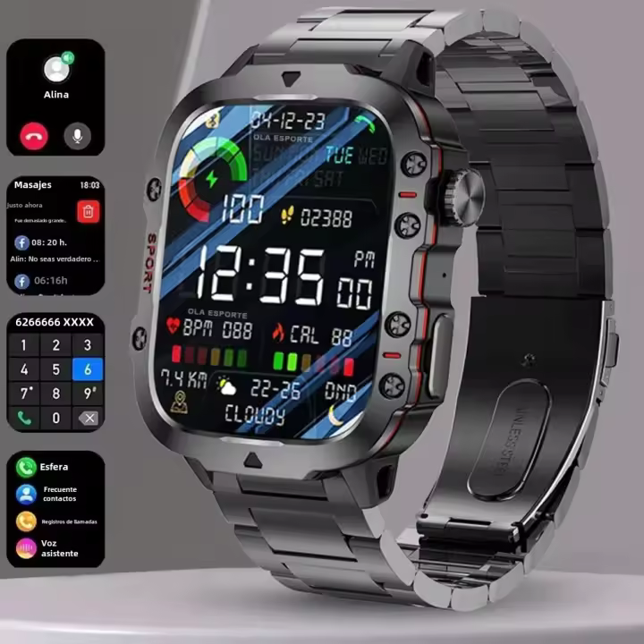 Reloj Inteligente Militar Para Hombres Xiaomi Nuevo 2025 IP68 5ATM Deportivo Al Aire Libre Monitor De Salud 1.81Pulgadas BT Llamada - 1