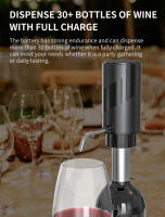 Aerador De Vino Eléctrico Recargable Con Dispensador Y Desbocante Automático Intelligente Accesorio De Barra Herramienta Para Vino - details 5
