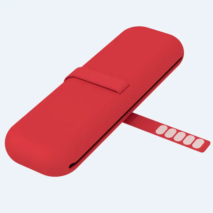 Porta-Pinceles De Maquillaje De Silicona Con Correa Organizador Anticaída Para Viaje Funda De Cosméticos Portátil Tamaño 20x7x3cm - 1