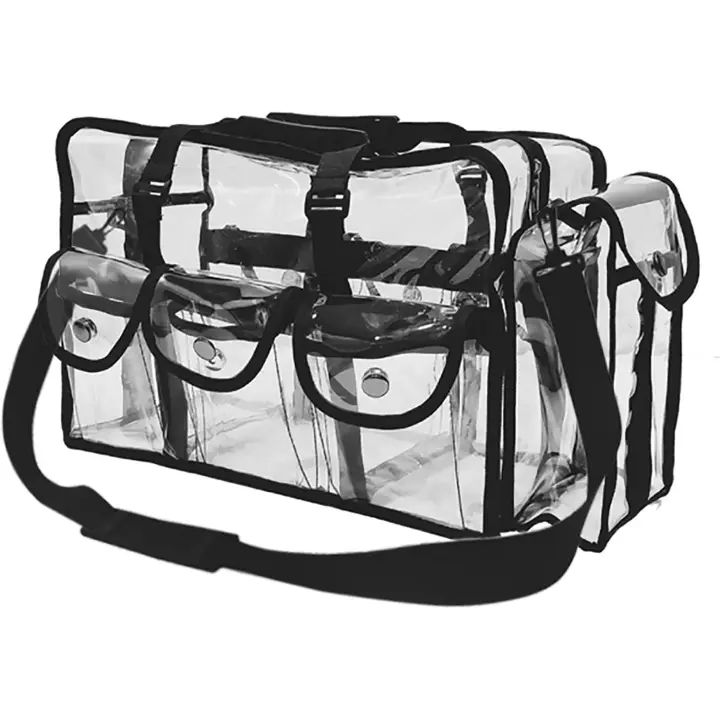 Bolsa de maquillaje, Bolsa de Cosméticos transparente, Bolsa de tocador impermeable y transparent with Correa para el hombre para Viajes a la playa - 1