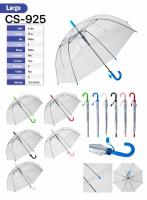 J.S ONDO Paraguas Infantil Transparente, paragua liso sin dibujo,Largo 50 cm Alto Material Plástico Estructura de Fibra 8 Varillas 68 cm Ancho con forma de cúpula con silbato - details 0