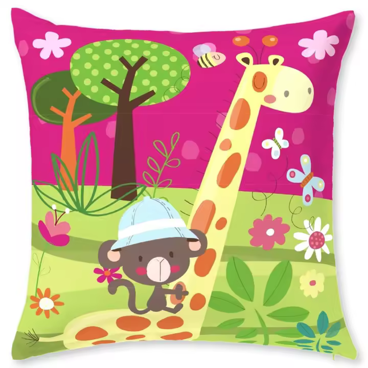 JVR - Cojin algodón modelo THAI  - Tejido 100% Algodón - Estampado digital - Fabricado en España - Medidas 60x60 - 1