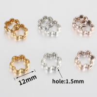 50pcs De Capas De Bolas Espaciadoras En Forma De Flor 12mm Para Hacer Joyas DIY Accesorios Para Collares Y Pulseras - details 1