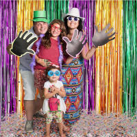 2 Pack Cortinas De Foil Mardi Gras Con Borlas Metálicas Para Decoración De Fiestas De Cumpleaños Boda Y Decoraciones De Fiesta Mardi Gras - details 5
