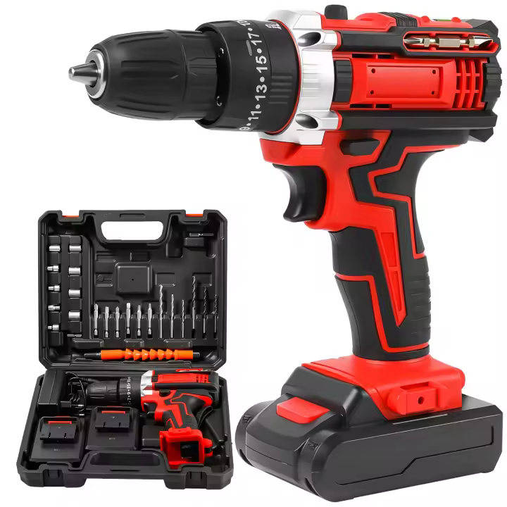 21V Cordless Electric Screwdriver Hand Drill Impact Drill Battery Rechargeable Brushy Compact Electric Tools - 1
