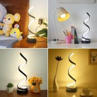 Lámpara De Mesa LED Moderna Para Sala De Estar Spiral Regulable Pequeña Para Lateral De Cama Y Escritorio Luz Nocturna Para Hogar - details 1