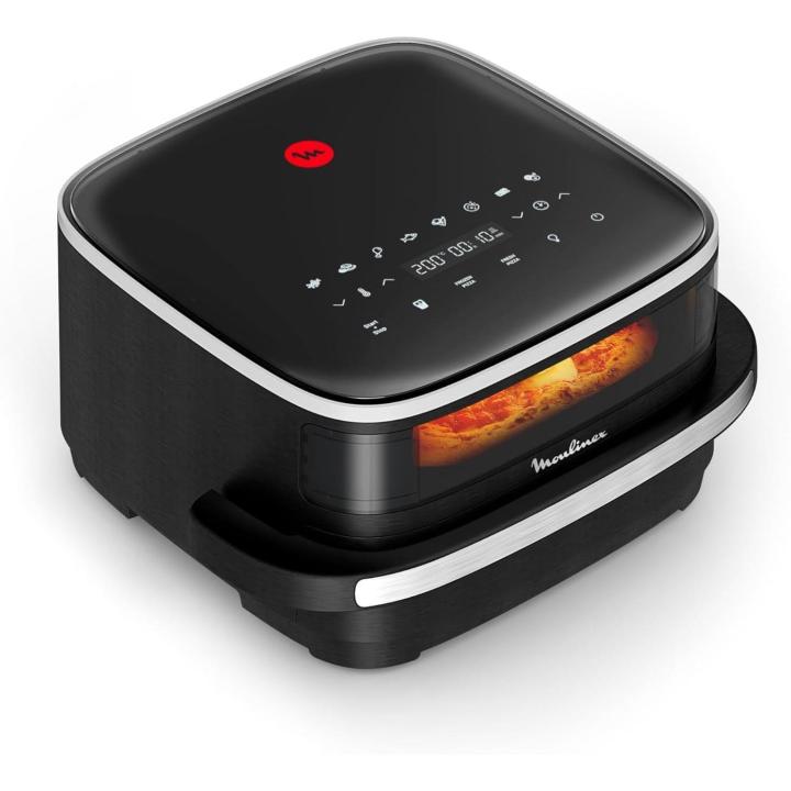 Moulinex Freidora de Aire, Easy Fry XL Surface, 4 L, Superficie XL, 2200 W, 9 Programas Automáticos, 70% Ahorro Energético, Diseño Compacto, Panel Digital, Ventana Visualización, App Moulinex, AL402H
