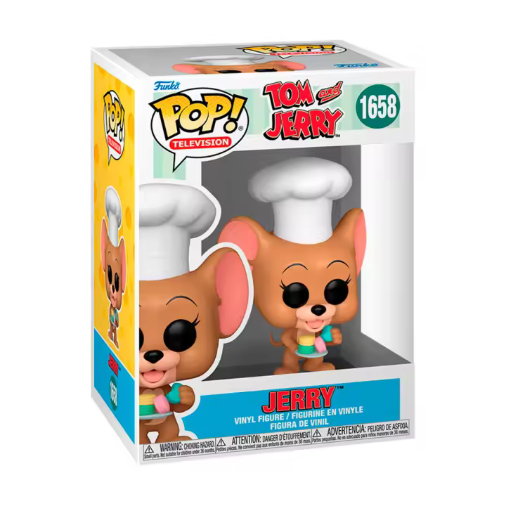 FIGURA POP TOM AND JERRY - JERRY WITH MACAROONS 9CM - Nuevo a Estrenar - Original FUNKO - Miniatura POP - Figura de Colección Funko - Colección Tom y Jerry  - Funko Tv Animated Series - 1