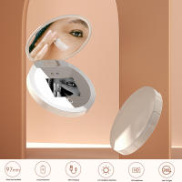 Espejo De Maquillaje Con Luz UV Y Magnificación 2X Espejo De Prueba De Sol Para Viajes Con Luz LED 3.5 Pulgadas - details 3