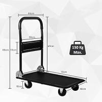 T-Lovendo Carro de Plataforma Transporte Industrial Plegable con Ruedas - details 1