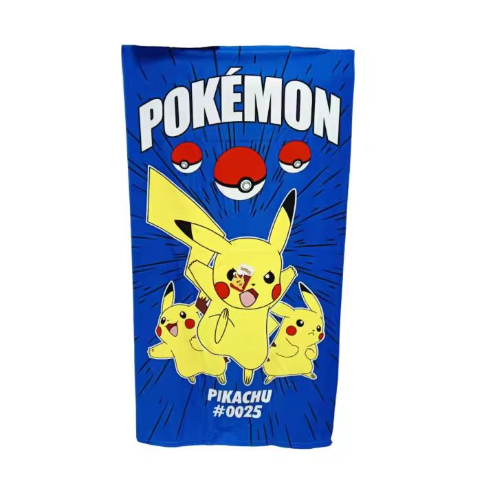 Mommata Toalla Playa-Piscina Pokémon-Pikachu 70x140 Microfibra EX78007. - 1