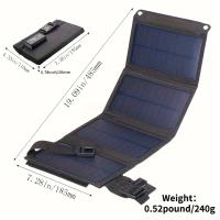 Panel Solar Plegable USB Portátil Y Flexible 5V Impermeable Para Cargador De Batería Móvil Pieza Individual - details 2