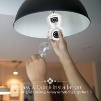 Cámara De Seguridad LED 4MP Con Lente Dual 360° Wi-Fi Cámara De Seguridad Inalámbrica Exterior/Interior Visión Nocturna En Color - details 1