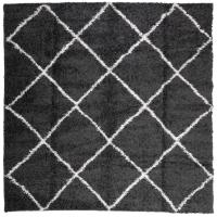 vidaXL Alfombra peluda pelo largo moderna PAMPLONA 200x200cm Color Antracita,  Beige,  Crema y mas Alfombras de área  Alfombra de Piso para Sala de Estar Dormitorio Habitación Salón - details 6