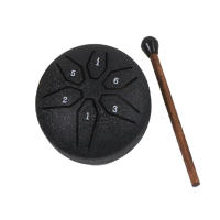 Mini Tambor De Lengüeta De Acero De 3 Pulgadas Con 6 Tonos Instrumento Musical Con Palos Y Tambor De Música Accesorios - details 5