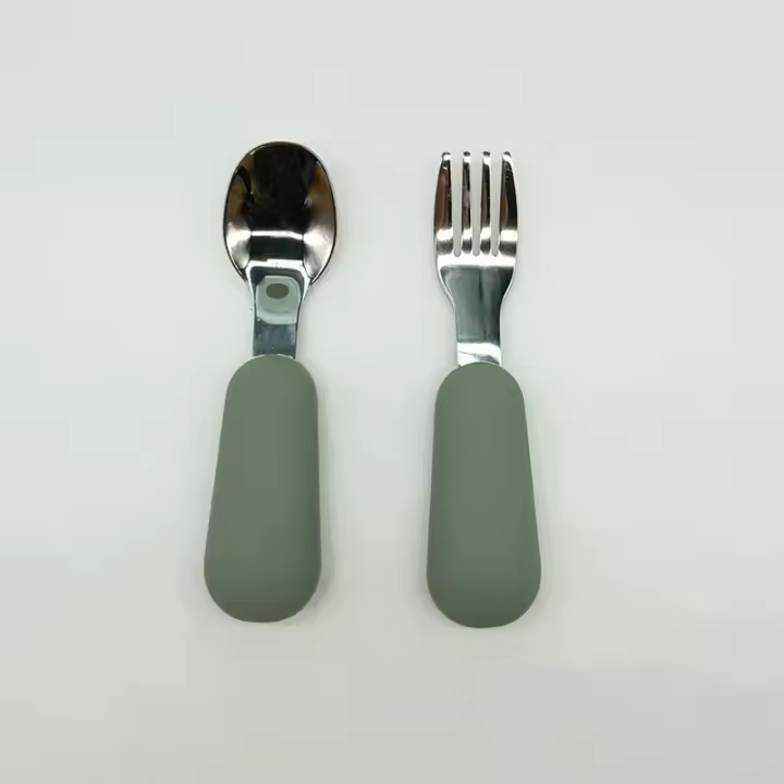 Juego De Utensilios Para Bebé De Acero Inoxidable Juego De Comedor Para Niños Cuchillo Cuchara Y Tenedor Con Diseño De Dibujos Animados Para Infantes - 1