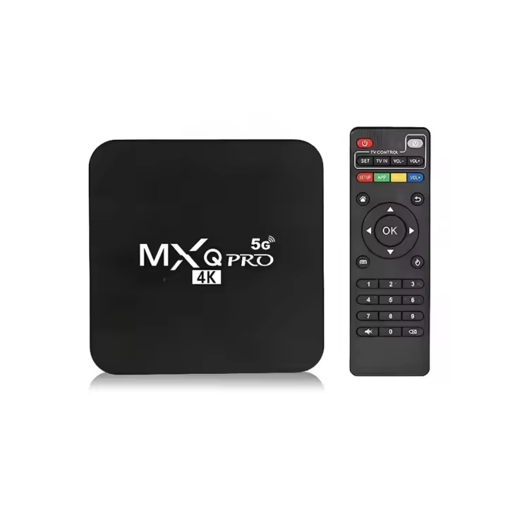 MXQ Pro 5G 4K Android TV 14,0 Caja, RAM 1GB ROM 8GB Android Smart Box de Doble 2,4G/5G banda WiFi Quad Core reproductor multimedia para el hogar - 1