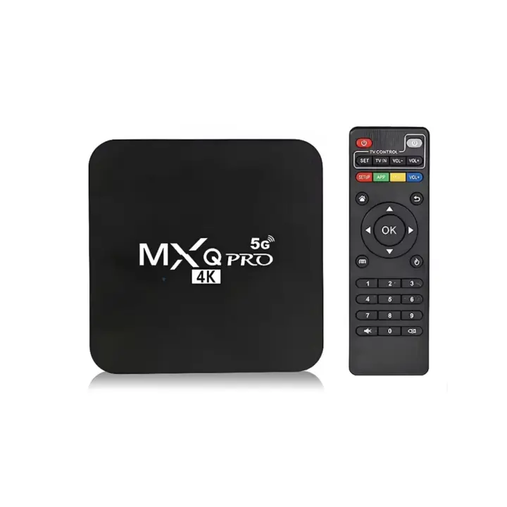 MXQ Pro 5G 4K Android TV 14,0 Caja, RAM 1GB ROM 8GB Android Smart Box de Doble 2,4G/5G banda WiFi Quad Core reproductor multimedia para el hogar - 1
