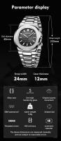Reloj De Lujo LIGE Para Hombre 2025 Reloj De Pulsera De Acero Inoxidable Resistente Al Agua Con Luminosidad Y Fecha Cuadrado De Cuarzo - details 4