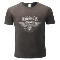 Camiseta Para Hombres 2024 Con Diseño De Motor De Motocicleta Estilo Bobber Chopper Harleys Oversize Davidson Ropa Casual Unisex - details 12