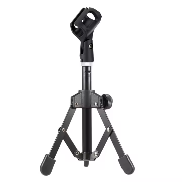 Trípode De Escritorio Plegable Ajustable MS-12 Mini Con Soporte Para Micrófono Y Clip MC3 Para Reuniones Conferencias Podcasts - 1