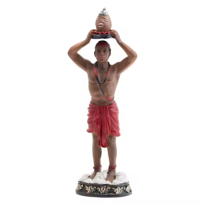 DRW Figura elegua resina pintada a mano de 14 cm - 1
