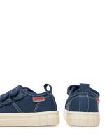 Garvalín Barefoot zapatillas deportivas de lona respetuosas con velcro color marino mod. 252381-A089 en azul marino - details 2