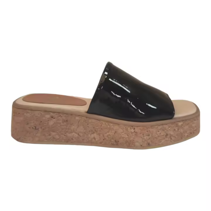 Sandalia plataforma Belang con tira de charol - 1