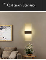 Lámpara De Pared Recargable USB Con Sensor De Movimiento Y Toque Luz Nocturna LED Moderna Para Dormitorio Iluminación Diaria - details 2