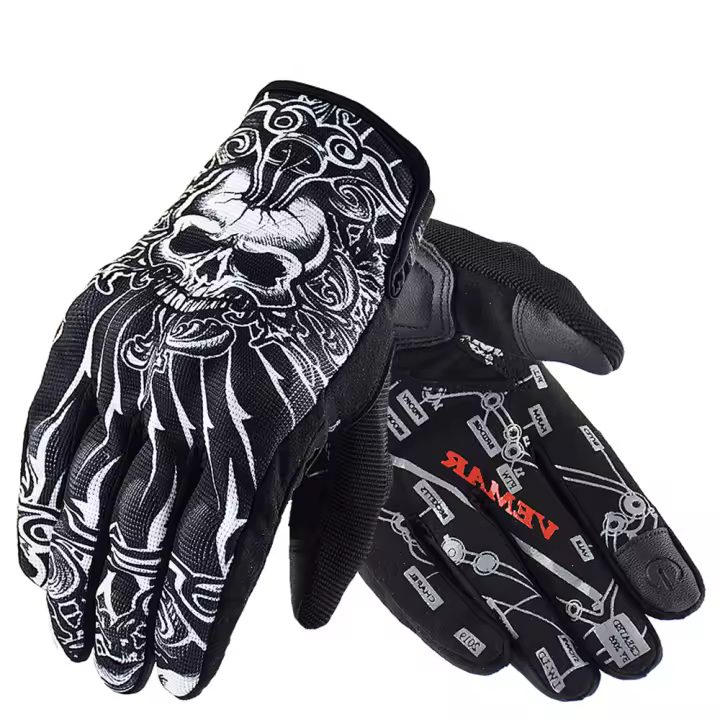 Guantes De Motocicleta Retro De Verano Antideslizantes Y Resistente Al Desgaste Para Motocross Táctiles Anticaída Para Hombre Y Mujer - 1