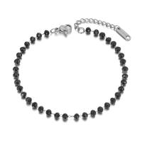 Pulsera De Moda Lokaer Con Cristal CZ Negro Para Mujeres Y Niñas Cadena De Acero Inoxidable Bohemia Joyería De Playa B21105 - details 2