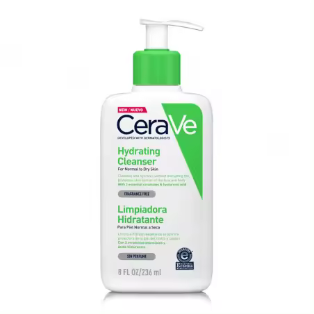 Cerave Limpiador Facial Hidratante - Elimina Suciedad y Maquillaje - Ideal para Pieles Normales a Secas - 1