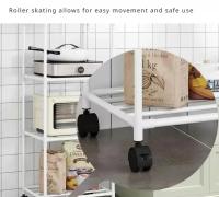 Estante De Cocina Multicuero Con Multiple Niveles Estante De Piso Para Microondas Estufa Organizador De Armario Estante De Isla De Cocina - details 9