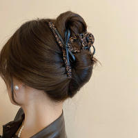 Pinza Para El Cabello De Cuero Artificial Con Diseño De Leopardo Y Lazo Adorno De Moda Para Mujer Accesorio De Pelo Cool Y Dulce Para Exteriores - details 1