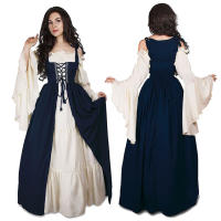 Vestido victoriano Retro con hombros descubiertos para mujer, vestidos de fiesta elegantes de Grecia, ropa de viaje al aire libre - details 5