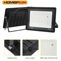 Lámpara De Proyección LED RGB IP66 Impermeable 100W 50W 30W 20W 10W Para Iluminación Exterior De Jardín Con Reflector 220V - details 2