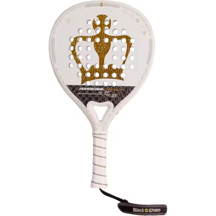 Black Crown - Pala de Pádel Modelo Hurricane Pro 3.0 - Pala Avanzada - Peso 355-370g - Marco Doble Tubular Air 38mm, Forma Redonda - Potencia 60%, Control 40%. - 1