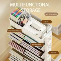 Estante De Libros Móvil De Piso Con Ruedas Gran Capacidad Multi-capa Para Estudio Estante De Almacenamiento De Ruedas Para Mesa - details 4