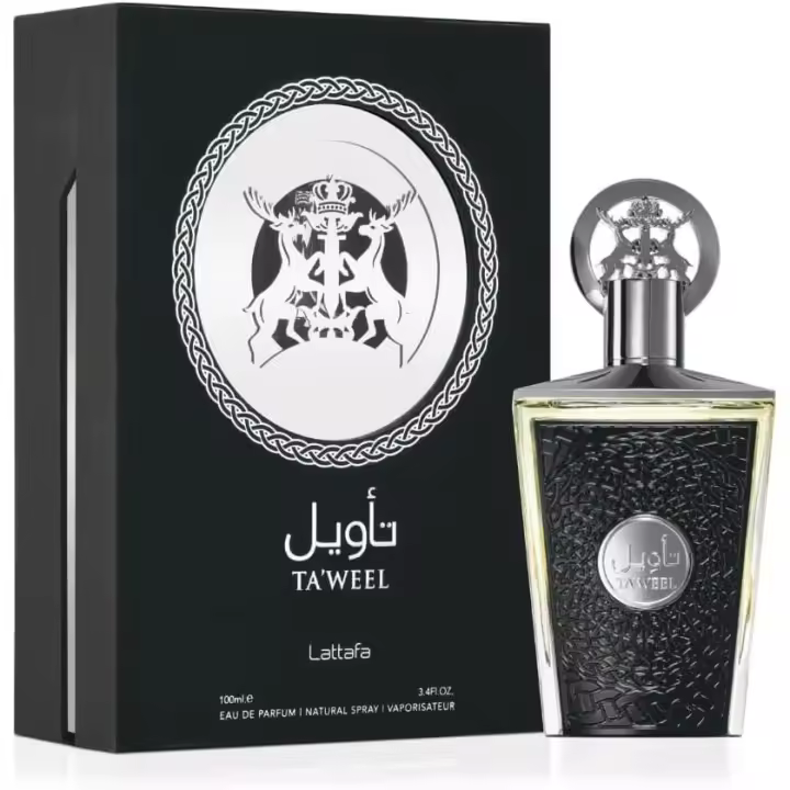 Lattafa Ta'weel Eau de Parfum Unisex 100 ml 90158 – Fragancia Aromática y Amaderada con Notas de Bergamota, Jengibre y Cuero - 1